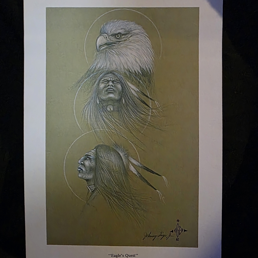 “Eagle’s Quest” by Johnny Tiger Jr. – Signed 1982 Prints – $200 Each